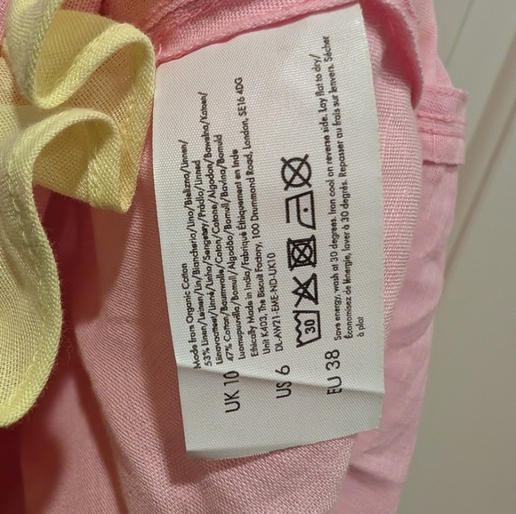 NWT Free People x Dora Larsen Emelie Ruffled Dress Size 6 - Picture 14 of 14